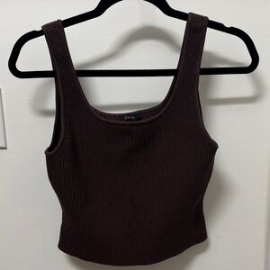 Quince Chocolate Ribbed Tank Top